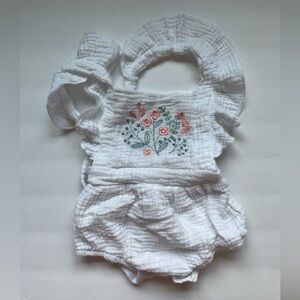 Baby Girl White Bubble Onesie